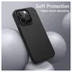 Apple iPhone 14 Pro Hoesje Dun TPU Matte Back Cover Zwart afbeelding 3