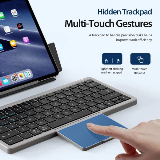 Dux Ducis Draadloos Toetsenbord Universeel Bluetooth Keyboard Zwart afbeelding 4