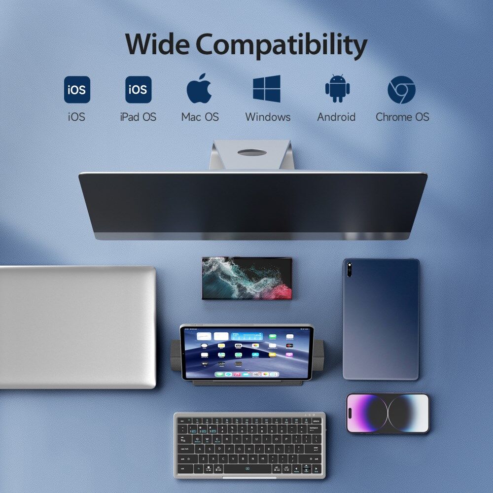 Dux Ducis Draadloos Toetsenbord Universeel Bluetooth Keyboard Zwart afbeelding 11