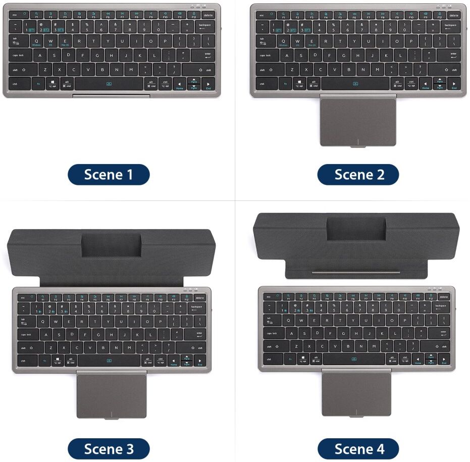 Dux Ducis Draadloos Toetsenbord Universeel Bluetooth Keyboard Zwart afbeelding 12