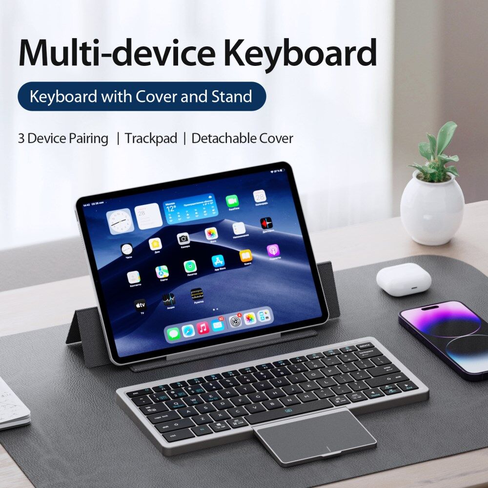 Dux Ducis Draadloos Toetsenbord Universeel Bluetooth Keyboard Zwart afbeelding 7