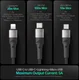 Duzzona USB-C 3-in-1 USB-C/Lightning /MicroUSB Kabel 100W 1.3M Zwart afbeelding 3