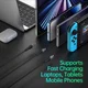 Duzzona USB-C 3-in-1 USB-C/Lightning /MicroUSB Kabel 100W 1.3M Zwart afbeelding 5