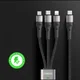 Duzzona USB-C 3-in-1 USB-C/Lightning /MicroUSB Kabel 100W 1.3M Zwart afbeelding 7
