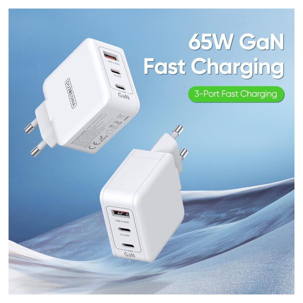 Duzzona T9 GaN Snellader 65W met Power Delivery en Quick Charge Wit afbeelding 7