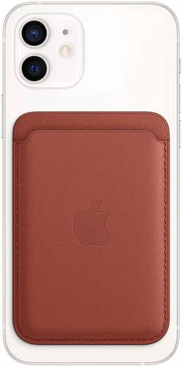 Originele Apple Leather Wallet MagSafe Kaarthouder/Portemonnee Rood afbeelding 1