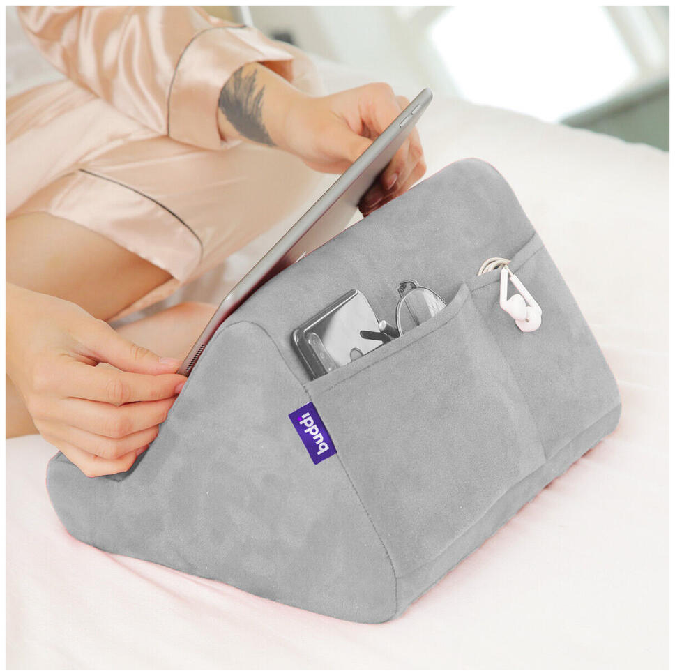 Buddi Dream Tablet / iPad / Smartphone Houder Kussen voor in Bed Grijs afbeelding 3