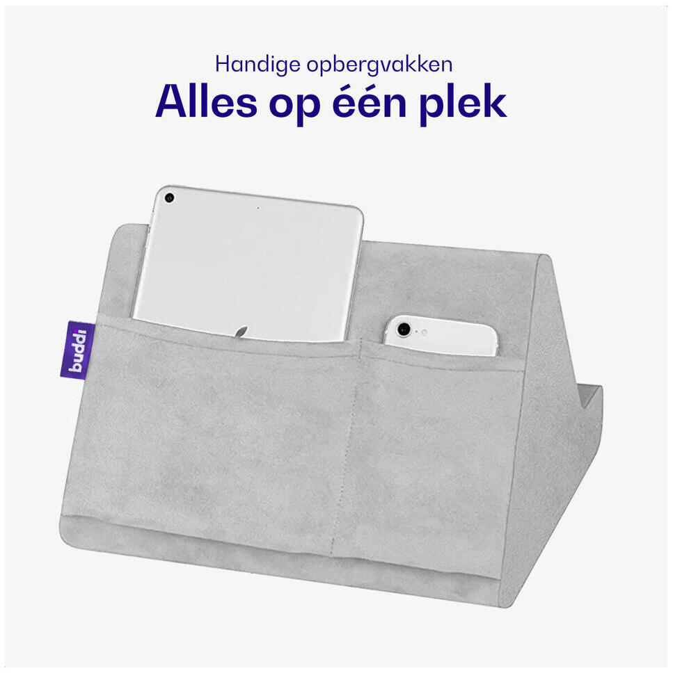Buddi Dream Tablet / iPad / Smartphone Houder Kussen voor in Bed Grijs afbeelding 5