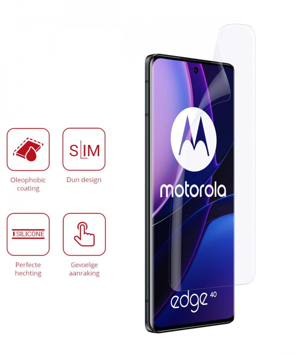 Rosso Motorola Edge 40 Screen Protector Ultra Clear Duo Pack afbeelding 2