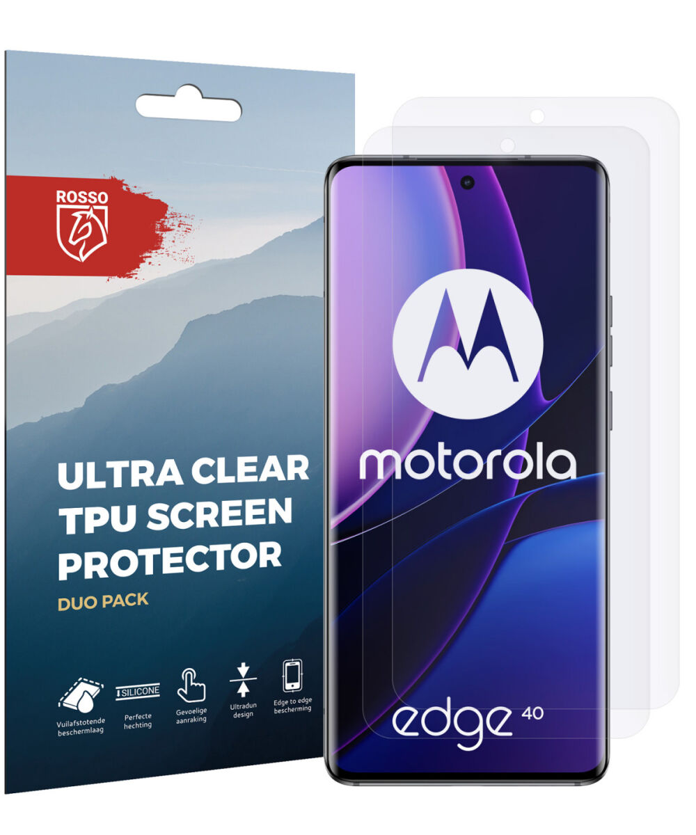 Rosso Motorola Edge 40 Screen Protector Ultra Clear Duo Pack afbeelding 6
