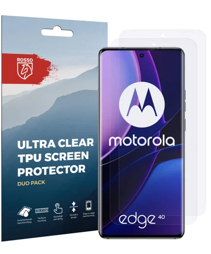 Rosso Motorola Edge 40 Screen Protector Ultra Clear Duo Pack afbeelding 6