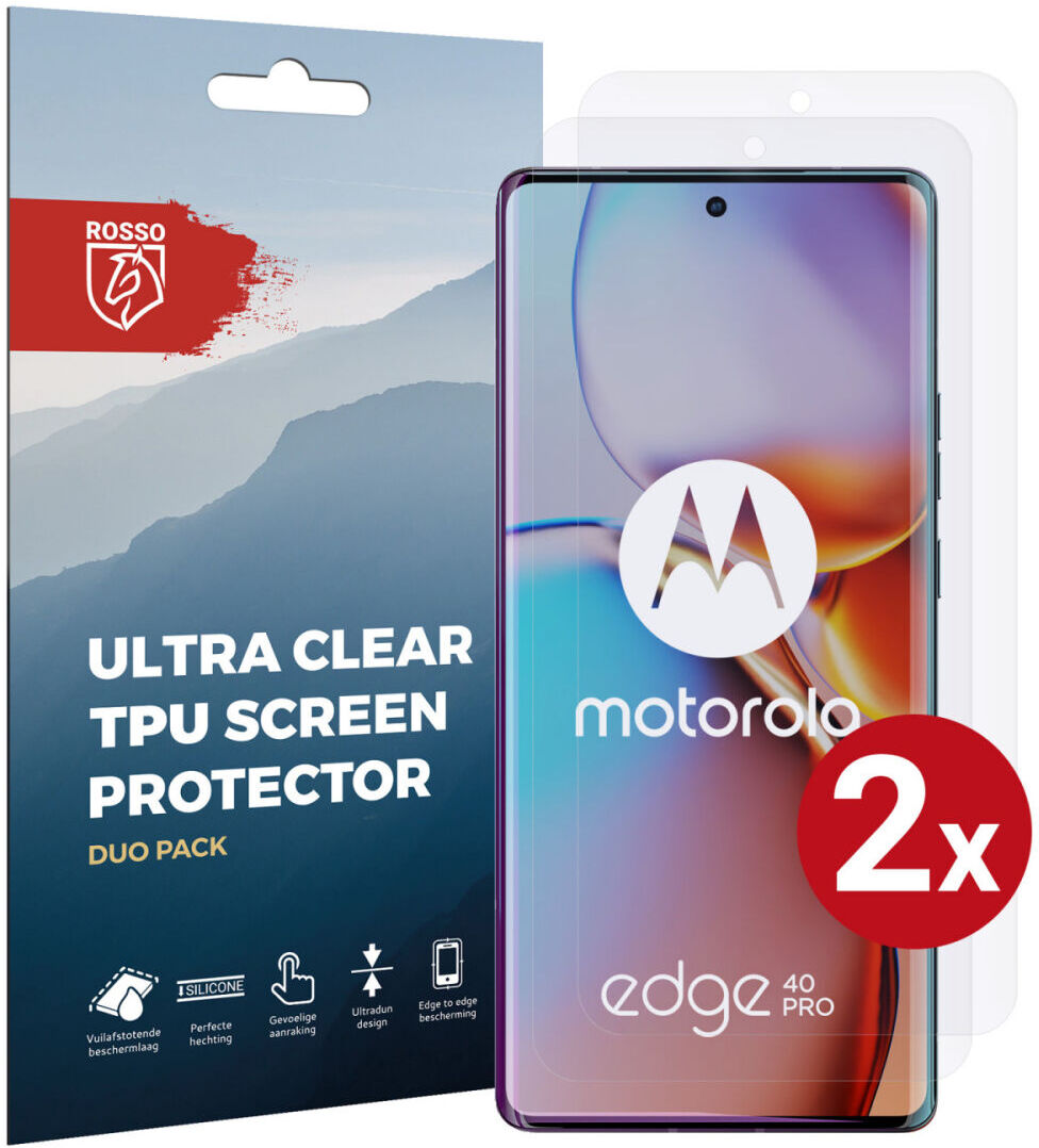 Rosso Motorola Edge 40 Pro Screen Protector Ultra Clear Duo Pack afbeelding 1
