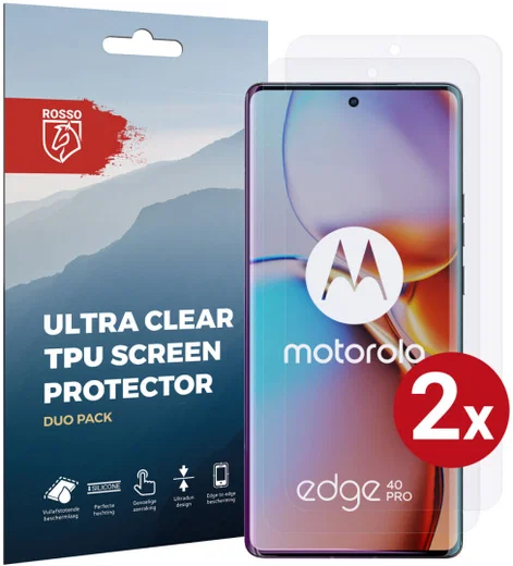 Rosso Motorola Edge 40 Pro Screen Protector Ultra Clear Duo Pack afbeelding 1