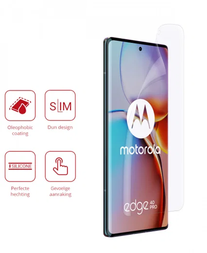 Rosso Motorola Edge 40 Pro Screen Protector Ultra Clear Duo Pack afbeelding 2