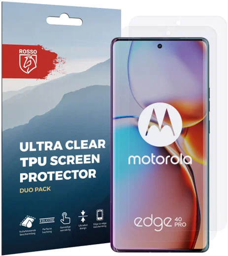 Rosso Motorola Edge 40 Pro Screen Protector Ultra Clear Duo Pack afbeelding 7