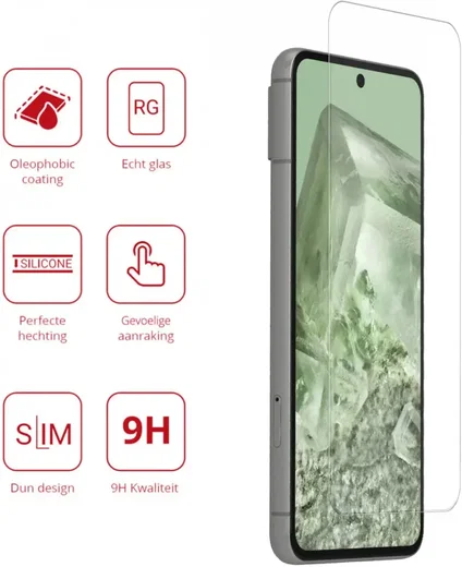 Rosso Google Pixel 8 9H Tempered Glass Screen Protector afbeelding 2
