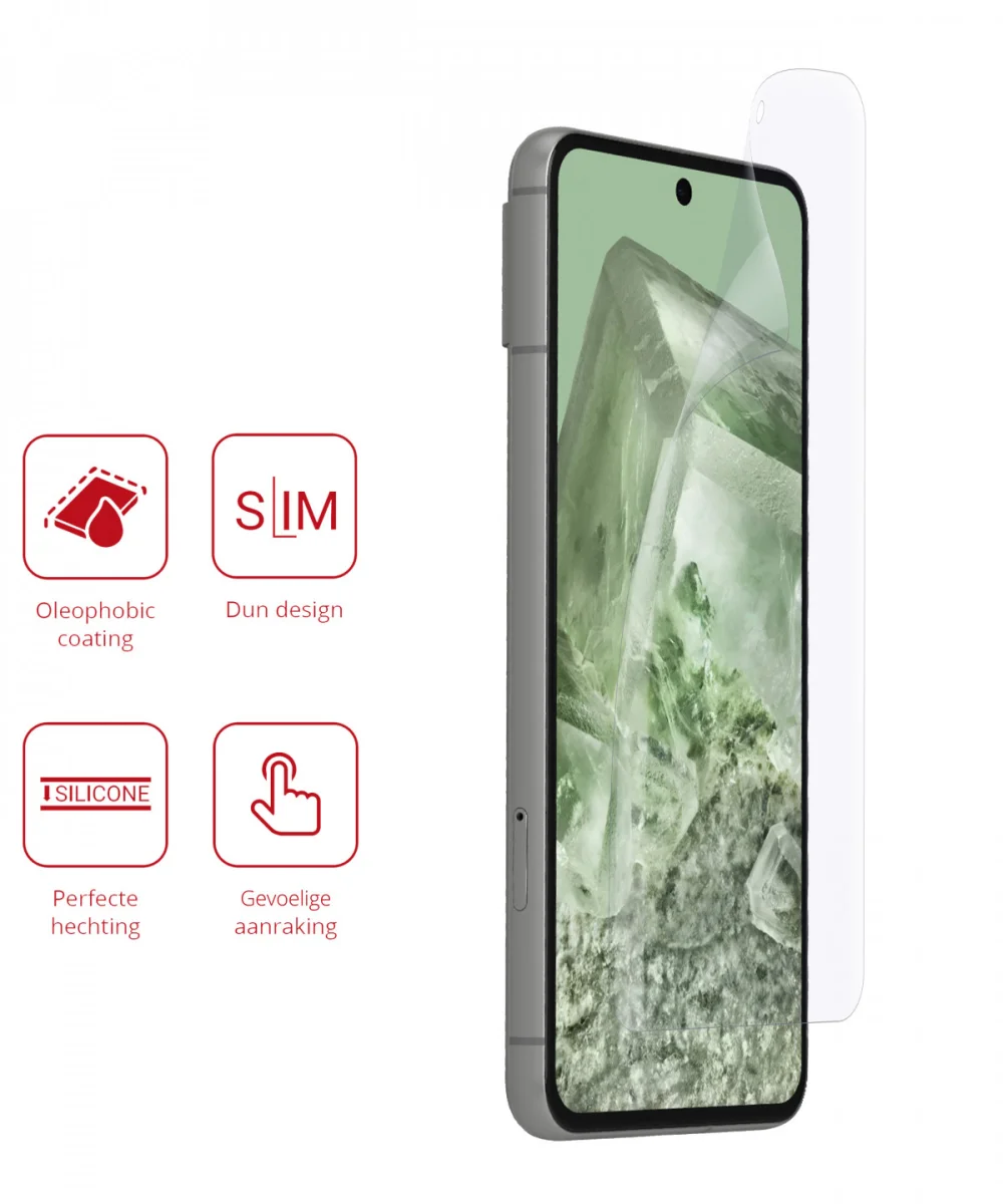Rosso Google Pixel 8 Screen Protector Ultra Clear Duo Pack afbeelding 2