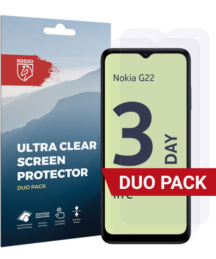 Rosso Nokia G22 Screen Protector Ultra Clear Duo Pack afbeelding 1