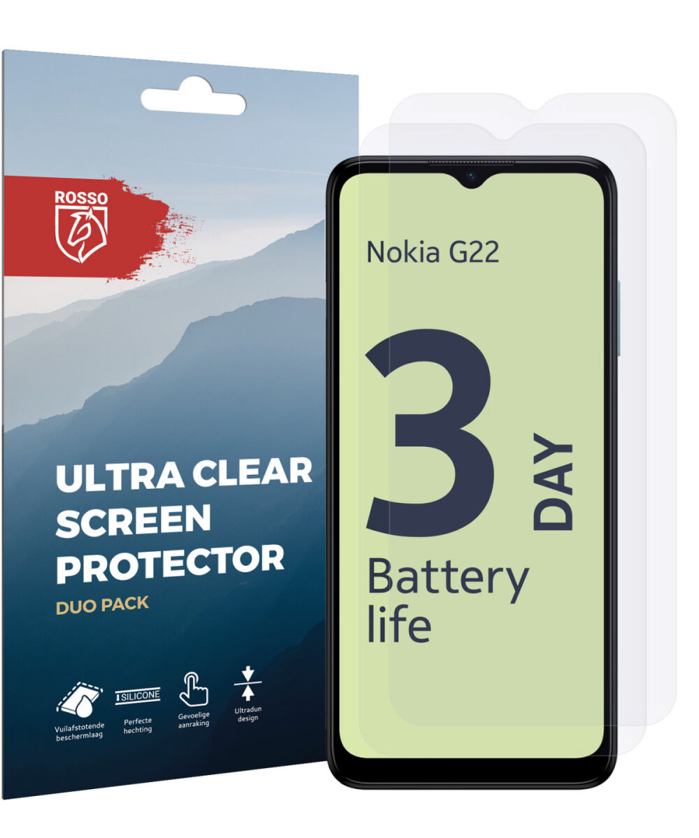 Rosso Nokia G22 Screen Protector Ultra Clear Duo Pack afbeelding 8