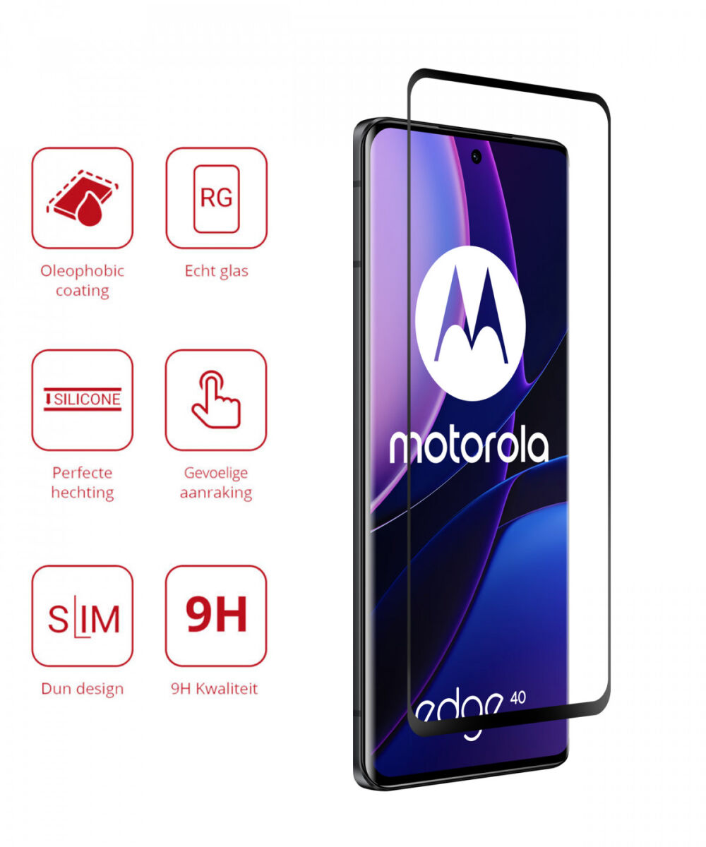 Rosso Motorola Edge 40 9H Tempered Glass Screen Protector afbeelding 2