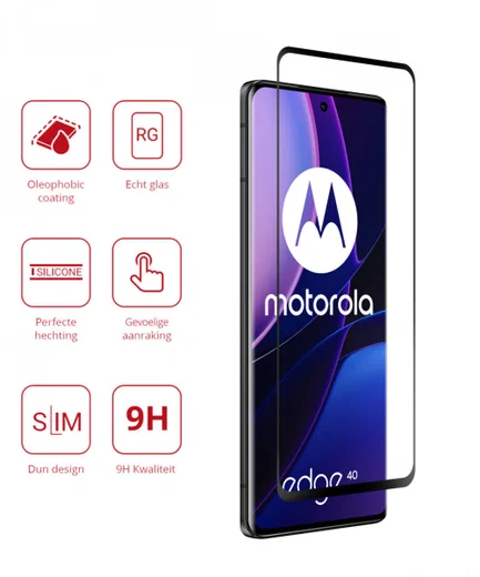 Rosso Motorola Edge 40 9H Tempered Glass Screen Protector afbeelding 2