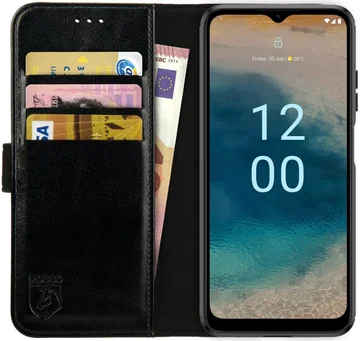 Rosso Element Nokia G22 Hoesje Book Cover Wallet Zwart