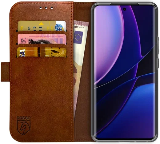 Rosso Element Motorola Edge 40 Hoesje Book Cover Wallet Bruin afbeelding 1