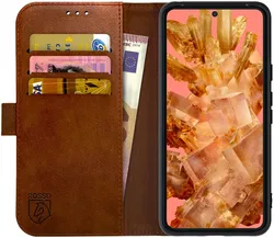 Rosso Element Google Pixel 8 Hoesje Book Cover Wallet Bruin afbeelding