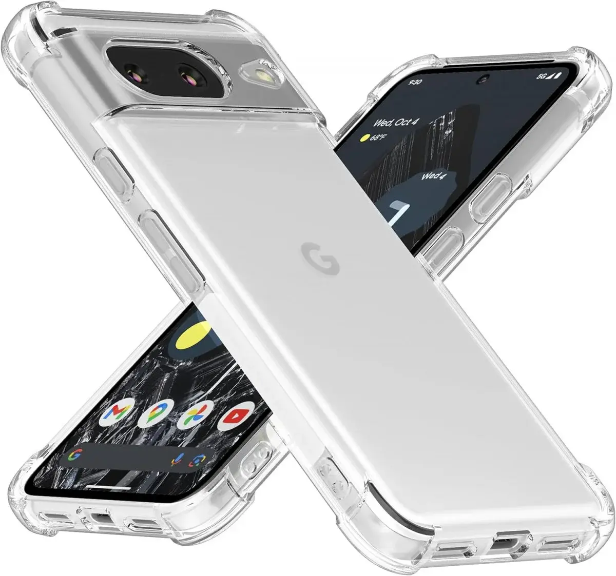 Google Pixel 8 Hoesje Schokbestendig en Dun TPU Transparant afbeelding 5