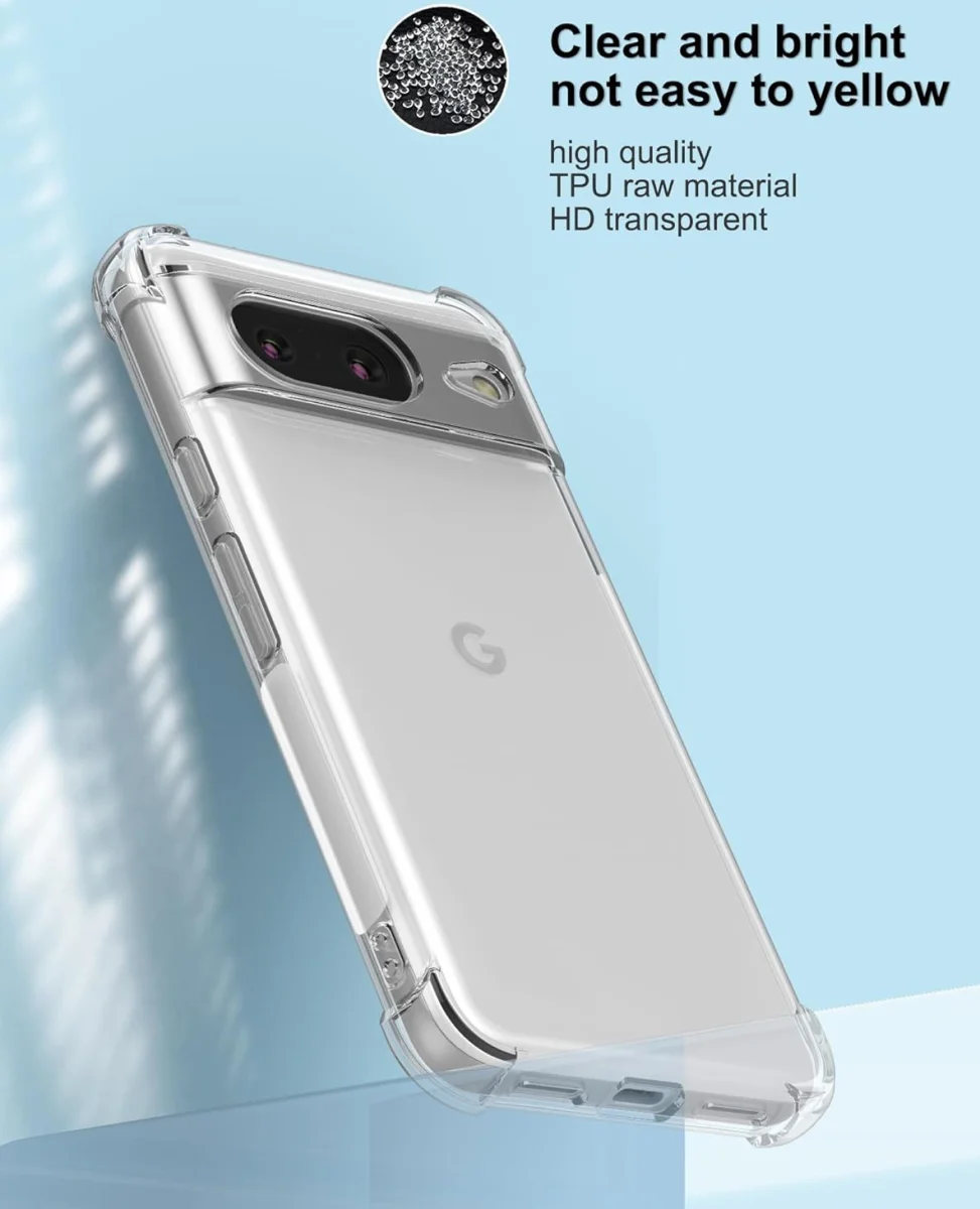 Google Pixel 8 Hoesje Schokbestendig en Dun TPU Transparant afbeelding 10