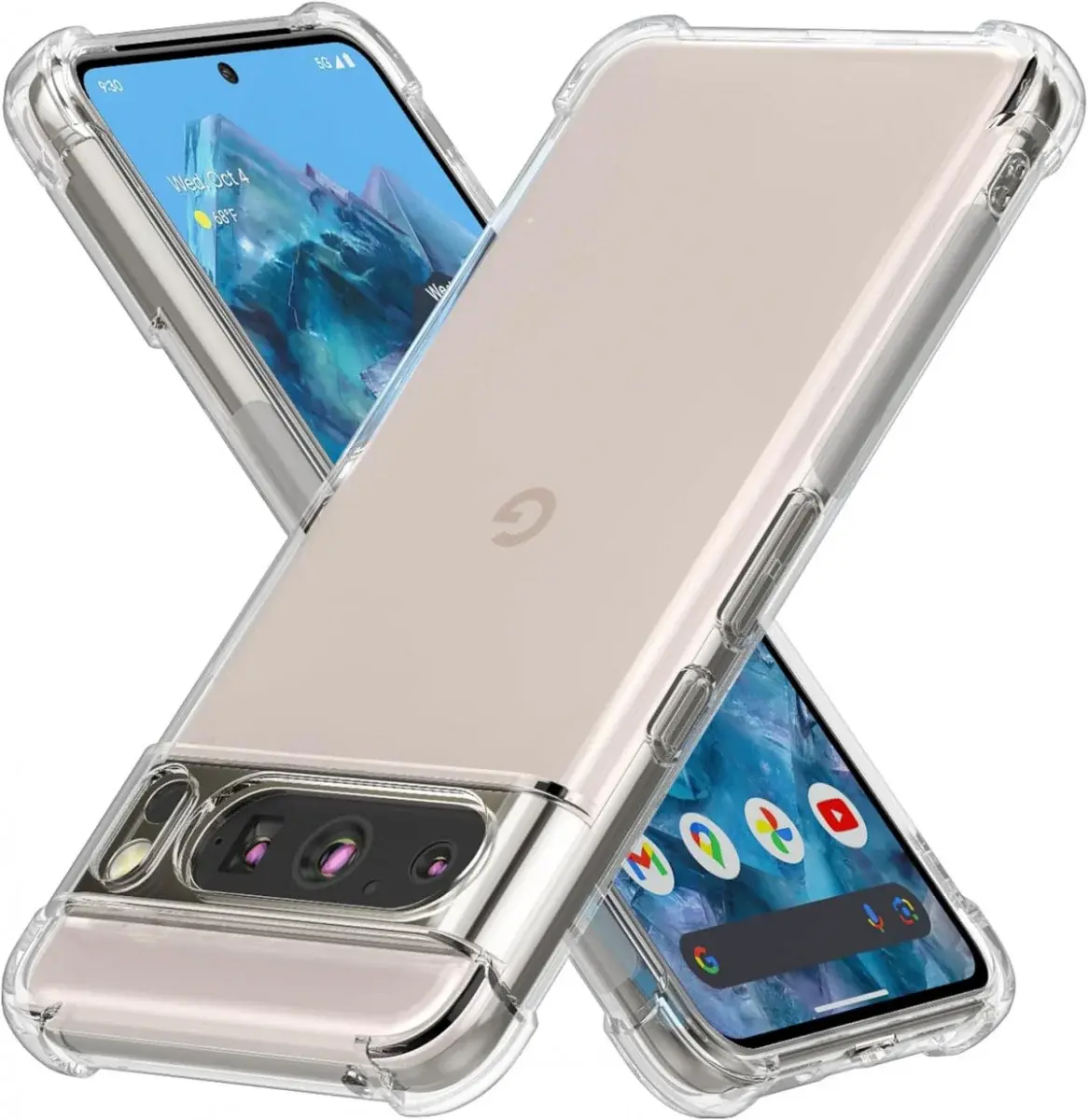 Google Pixel 8 Pro Hoesje Schokbestendig en Dun TPU Transparant afbeelding 10