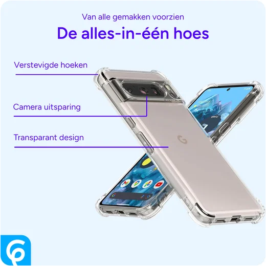 Google Pixel 8 Pro Hoesje Schokbestendig en Dun TPU Transparant afbeelding 5
