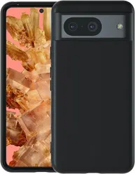 Google Pixel 8 Hoesje Dun TPU Matte Back Cover Zwart afbeelding