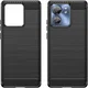 Motorola Edge 40 Hoesje Geborsteld TPU Flexibele Back Cover Zwart afbeelding 2