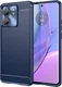 Motorola Edge 40 Hoesje Geborsteld TPU Flexibele Back Cover Blauw