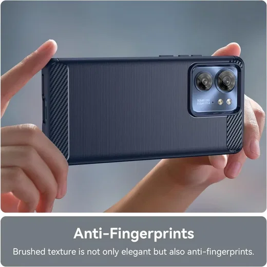 Motorola Edge 40 Hoesje Geborsteld TPU Flexibele Back Cover Blauw afbeelding 6