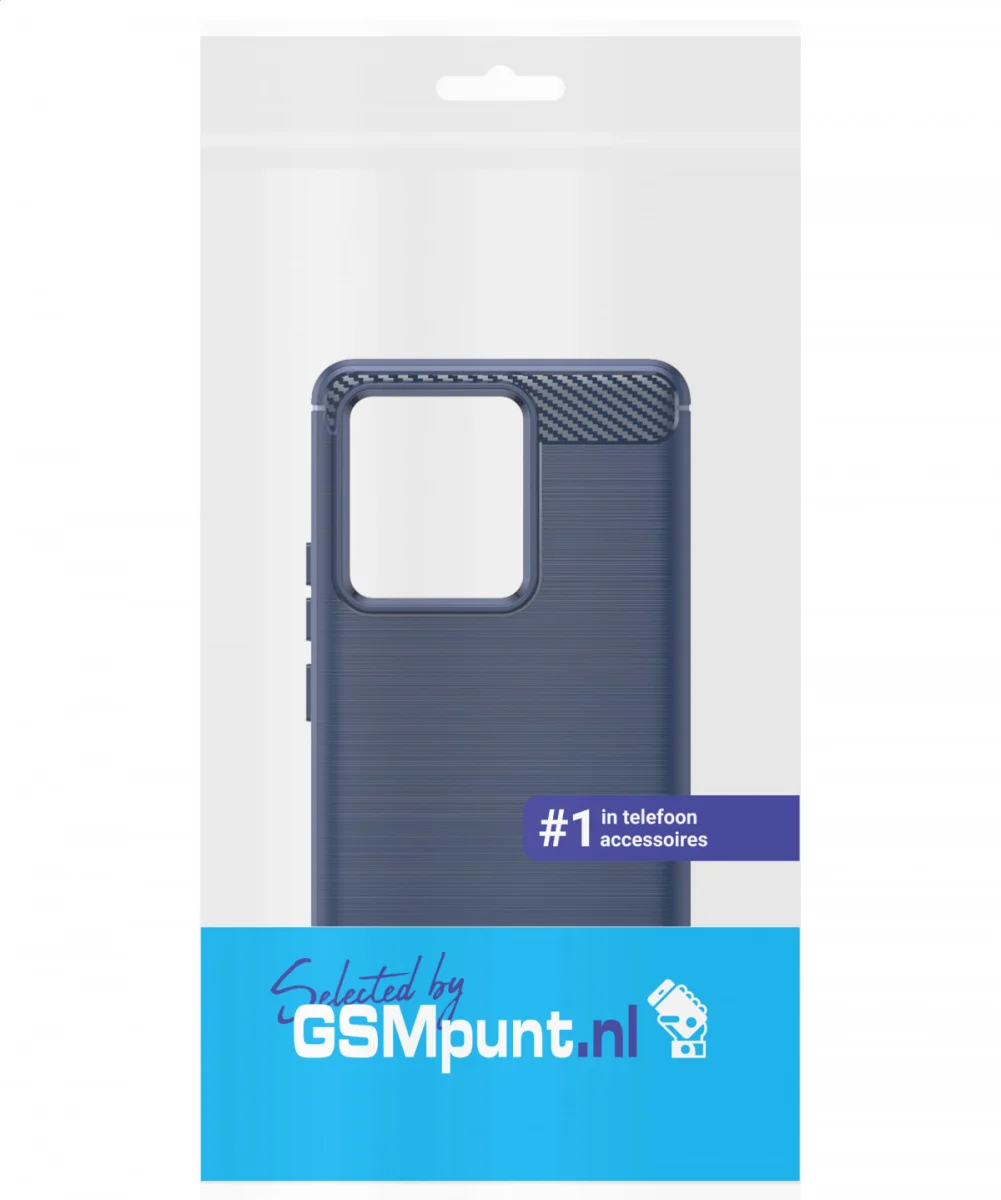 Motorola Edge 40 Hoesje Geborsteld TPU Flexibele Back Cover Blauw afbeelding 10