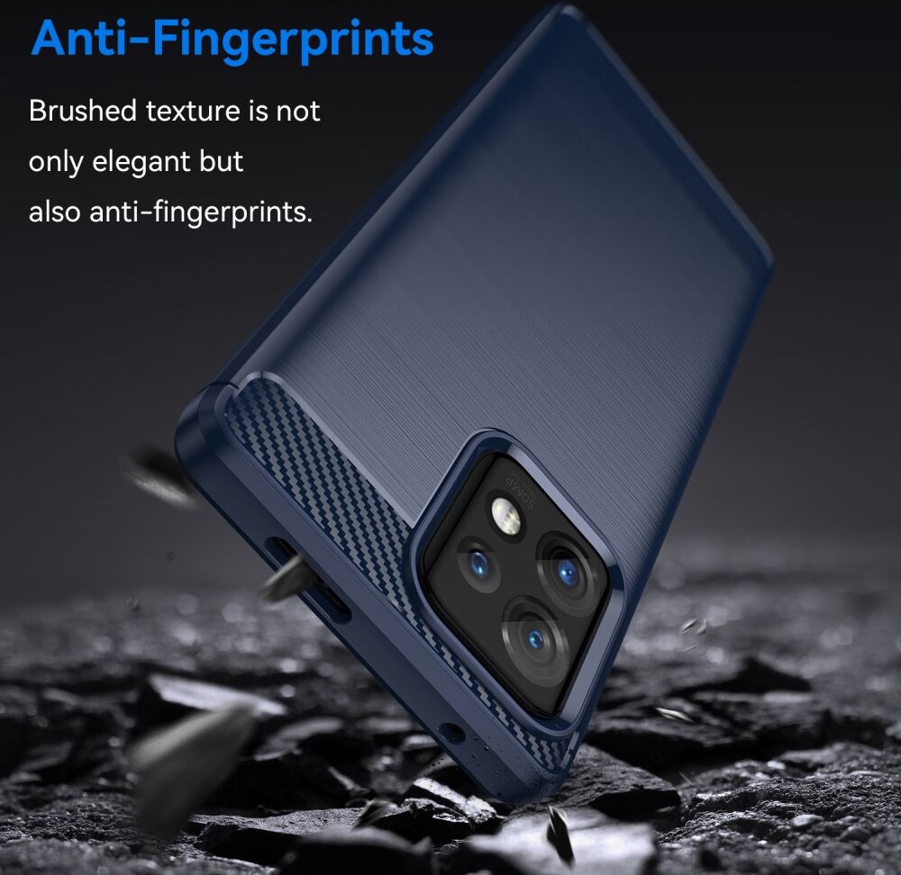 Motorola Edge 40 Pro Hoesje Geborsteld TPU Flexibele Back Cover Blauw afbeelding 4