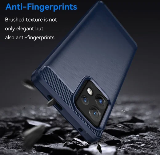 Motorola Edge 40 Pro Hoesje Geborsteld TPU Flexibele Back Cover Blauw afbeelding 4