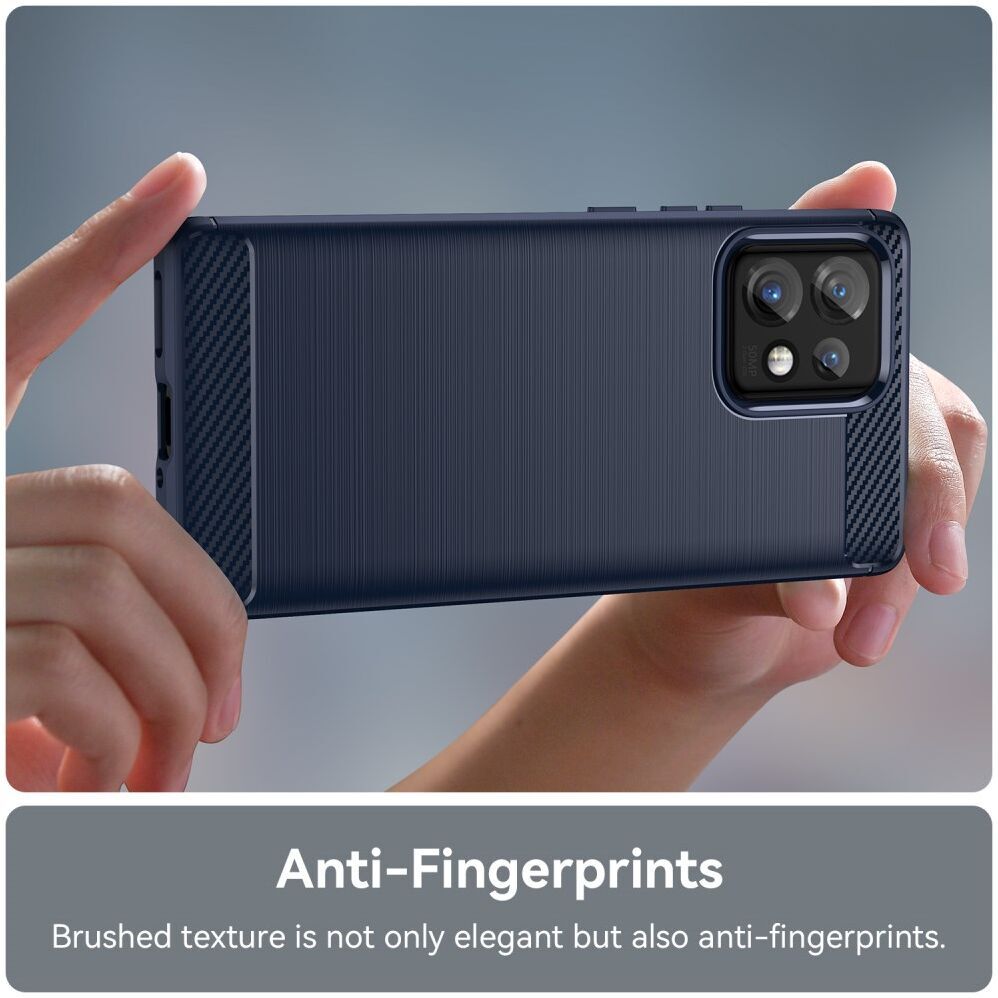 Motorola Edge 40 Pro Hoesje Geborsteld TPU Flexibele Back Cover Blauw afbeelding 6