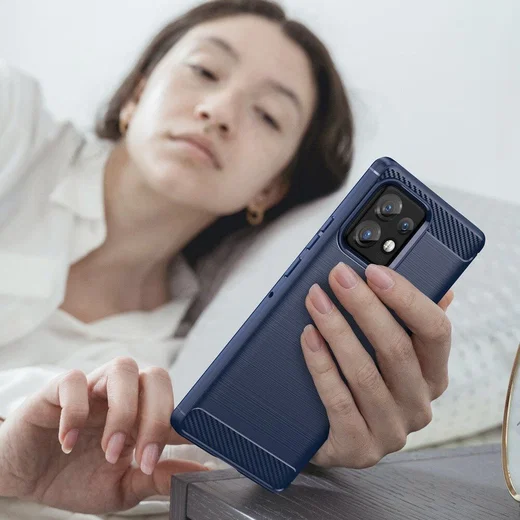 Motorola Edge 40 Pro Hoesje Geborsteld TPU Flexibele Back Cover Blauw afbeelding 8