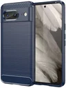 Google Pixel 8 Hoesje Geborsteld TPU Flexibele Back Cover Blauw