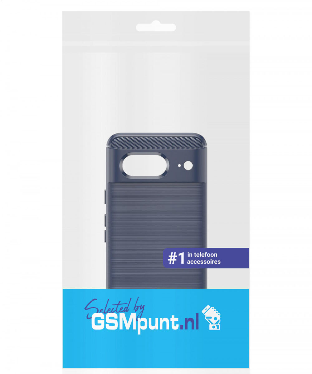 Google Pixel 8 Hoesje Geborsteld TPU Flexibele Back Cover Blauw afbeelding 10