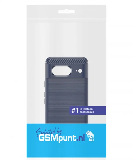 Google Pixel 8 Hoesje Geborsteld TPU Flexibele Back Cover Blauw afbeelding 10