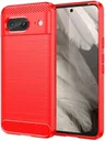 Google Pixel 8 Hoesje Geborsteld TPU Flexibele Back Cover Rood