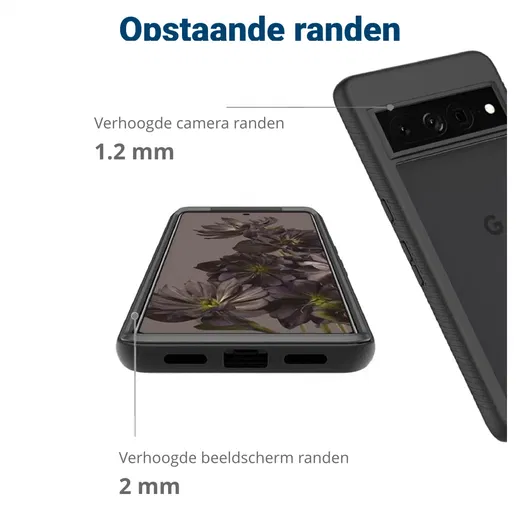 Google Pixel 8 Hoesje Full Protect 360° Cover Hybride Zwart afbeelding 7