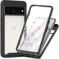Google Pixel 8 Pro Hoesje Full Protect 360° Cover Hybride Zwart afbeelding