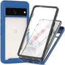Google Pixel 8 Pro Hoesje Full Protect 360° Cover Hybride Blauw