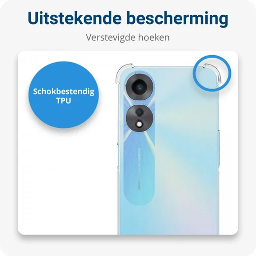 Oppo A58 5G / A78 5G Hoesje met Koord Schokbestendig TPU Transparant afbeelding 2