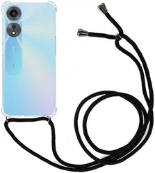 Oppo A58 5G / A78 5G Hoesje met Koord Schokbestendig TPU Transparant afbeelding